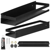 springos Viseča kopalniška polica za tuš kabino 40x10 cm inox loft črna., (21635465)