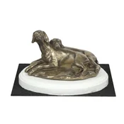shumee Weimaraner - kipec psa, figurica na belem podstavku, pokal za pasjo razstavo Art-Dog