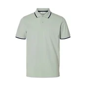 SELECTED Majica SLHATLAS modra / pastelno zelena / bela