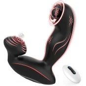 SuperLove 3in1 Rotating Bead Prostate Massager with Remote Black