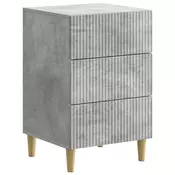 vidaXL Nočna omarica Betonsko siva 43 x 41 x 66,5 cm Inženirski les