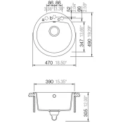 granitno pomivalno korito SCHOCK Manhattan R-100 onyx