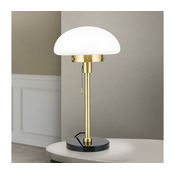 ORION Sparta stolna lampa, crna/mesing, staklo, mramor, 55 cm - Dnevni boravak/blagovaonica - Moderan - mat mesing, bijeli opal, crna - Metal