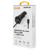Aligator Avto polnilec 2xUSB izhod 2,4A, črn
