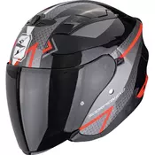 Scorpion EXO-230 Loop otvorena motociklisticka kaciga, metalik crno-crvena