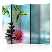artgeist Paravan Water Lilly And Zen Stones I, 5-Delni, Dvostranski