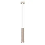 SOLLUX lighting Moderna viseča svetilka, rebrasta cev, taupe, 1xGU10, 10W, KARBON, Sollux Lighting