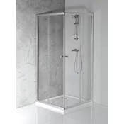 AGGA Tuš kabina 800x800 mm, prozorno steklo - 80x80 cm - Aqualine - 24 - Kvadrat z vogalnim vhodom - 800 - 1850 - 800 - 5 - 14