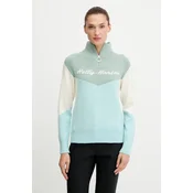 Pulover Helly Hansen Apres boja: tamno plava, tople, s dolcevitom, 66029