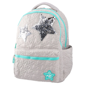Play Školski ranac za devojcice Sequin star Pop fashion, 43x30x20cm, Bež