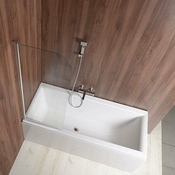 Zaslon za kad VILMA, 600 mm, kromast/prosojno steklo - 4.00 - 36 - Aqualine - 60.00 - Odprtina obložena s ploščicami - 60x140 - 1400.00