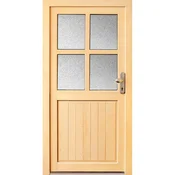 Lesena pomožna vhodna vrata NET 502 Smreka Naravna 98 cm x 200 cm Desna izvedba