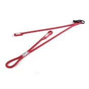 OCÚN SBEA Adjust Twin Lanyard 40/20-100 cm zanka, rdeča/bela