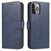 HURTEL Etui portfel z klapko stojalo za iPhone 15 Pro Magnet Case - modro