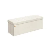 Songmics Shranjevalna klop 38x110x38 cm bela