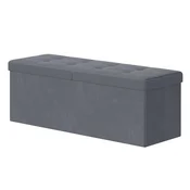Songmics Shranjevalna klop 38x110x38 cm siva