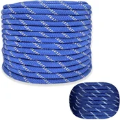 Nikcorp Trak paracord polipropilen modra 8 mm 50 m odsevni pasovi vodoodporna vrv za kampiranje jadranje preživetje zložljivi trakovi za zavezovanje