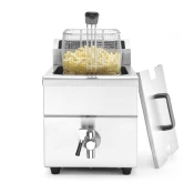 Indukcijska Friteza z Odtočno Pipo 8L, 230V/3500W, (288x619x408mm)