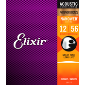 Set strun za akustično kitaro Light Medium Nanoweb Elixir (.012 - .056)
