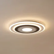 Lindby LED stropna svetilka Rebeka, okrogla, O 70 cm, CCT, z možnostjo - Dnevna soba/jedilnica - Sodobni - bel, črn - Plastika