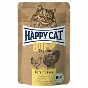 Varčno pakiranje Happy Cat Bio Pouch 12 × 85 g - Bio-piščanec in bio puran
