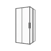 SANOTECHNIK drsni kotni tuš Slimline, črna - polovični set