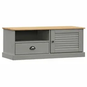 Vidaxl TV omarica VIGO siva 106x40x40 cm trdna borovina