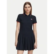 Tommy Jeans Vsakodnevna obleka Tommy Badge DW0DW22328 Mornarsko modra Relaxed Fit