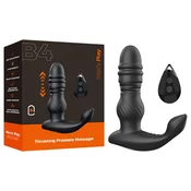 Mens Play - premikajoči se prostatični vibrator (črna)