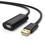 UGREEN USB kabl A - USB A M/F produžni sa pojacivacem 5m crni
