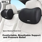 Bimll Set jastuka za vrat i leda za auto sedište, Crni