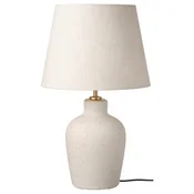 BLIDVÄDER Namizna svetilka, krem bela keramika/bež, 50 cm