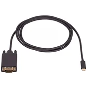 AKYGA USB 2.0 Type C VGA/D-Sub transformator Crno 1.8m AK-AV-17