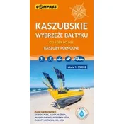 Compass Kašubska baltska obala 1:55.000. Severna Kašubija. Laminiran turistični zemljevid. Izdaja 2025. Kompas.