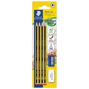 OLOVKA GRAFITNA HB NORIS PK4 PLUS GUMICA PLUS ŠILJILO STAEDTLER 120S1 BK4D BLISTER