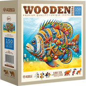 Wooden city - Puzzle Fancy Fish lesena - 150 kosov