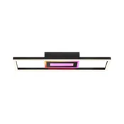 Brilliant-LED RGBW stropna svetilka BESSON LED/20W/230V 3000-6500K črna + z daljinskim upravljalnikom (s možnostjo zatemnitve)