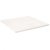 Ploca za stol bijela 80x80x2,5 cm masivna borovina cetvrtasta