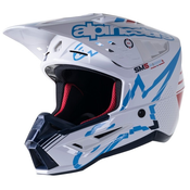 Alpinestars S-M5 Action motocross kaciga bijela-plava-crna-tamno crvena