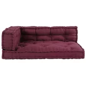 Jastucic za paletni kauc 3 pcs Bordo 120 x 80 x 38 cm Tkanina
