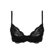 Trendyol Black Lace Rope Strap Demi Covered Knitted Bra