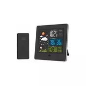 Solight TE80 - Meteorološka stanica s LCD zaslonom 230V crna