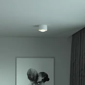 Top Light Puk! 120 Ena LED stropna točka, mat leča, mat bela - Dnevna soba/jedilnica - Sodobni - bela mat barva - Kovina