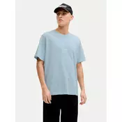 JACK & JONES Majica JJESOHO  pastelno modra / črna / bela
