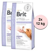 Brit Veterinary Diets GF dog Gastrointestinal 2 x 12 kg