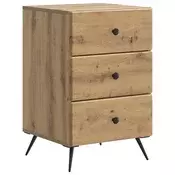 vidaXL Nočna omarica Artisan hrast 43 x 41 x 66,5 cm Inženirski les