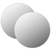 Vidaxl Stensko ogledalo 2 kosa 60 cm okroglo steklo
