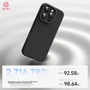 Divi Maska za mobilni telefon iPhone 16 Pro Max, Crna