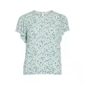 VILA Bluza VIGREIS  modra / temno zelena / bela