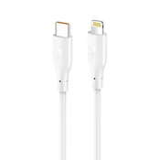 Data kabl KONFULON DC66/ 27W/ Type C na Lightning beli 1m